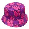 Sombrero de Pescador para Exteriores, Sombrero de Sol para Deportes y Viajes, Sombrero de Cubo de Doble Cara con Estampado de Plantas Transfronterizo, Sombrero Informal