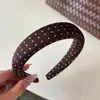 Elástico para el pelo elegante de satén texturizado con lunares color vino, para moños, coletas, versátil, accesorio para el cabello