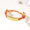 Al por mayor al contado transfronterizo Pulsera de doble cordón de ajuste Pulsera de cuerda trenzada ajustable de acero inoxidable multicolor con impresión y grabado de color UV