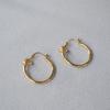 Celi Estilo Frío Hecho a Mano Francés Nudo Simple Exquisito Latón Chapado en Oro Arete Gancho de Oreja Pendientes Elegante Versátil Mujer