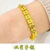 Pulsera de Joyería Estilo Coreano para Mujer, con Diseños de Flores y Mariposas, Hecha de Oro Simulado con 1:1 Baño de Oro Grueso, Pulsera de Cadena para Mujer Color Oro Arena