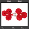 Botón Hecho a Mano Botón Flor de Ciruelo China Mariposa Enrollando Cabeza de Perla Tres Círculos Retro Hanfu Traje Tang Hecho a Mano Cheongsam