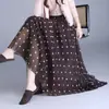 Falda de Malla A-line con Dobladillo Oversize, Estampado Digital de Lunares, Otoño/Invierno 2026, Adelgazante, Nueva Falda Media Versátil Primavera/Otoño