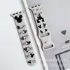 Correa de Silicona Grabada de Castillo de Mickey de Dos Colores Adecuada para Apple Watch 9 10 11 iWatch Ultra Pulsera