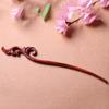 Nova Presilha de Cabelo de Jacarandá com um Design Único de Coelho, Acessório de Cabelo Personalizado, Presilha de Cabelo Artesanal de Madeira Maciça, Acessório de Estilo Artístico