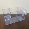 Filtro de pared para acuario Purificación de agua Circulación Caja de filtro Tres en uno Ranura Oxigenación Cultivo de bacterias Silencioso Caja de goteo superior