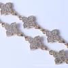 Directo de fábrica trébol de cuatro hojas flor de pedrería cadena de diamantes estrella cadena de garra de cristal de diamante tira de cadena diy ropa joyería accesorios