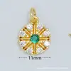 Ventas Directas de Fábrica, Al por Mayor en Stock, Collar Colgante Microincrustado de Cobre, Flor de Trébol de Cuatro Hojas Accesorios de Colgante Individual para Joyería DIY