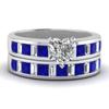 Anel de conjunto de aço inoxidável com zircônia, moda de acessórios transfronteiriços, anel azul de casal da moda europeia e americana, masculino e feminino