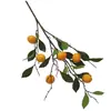 Simulación Fruta Limón Rama Verde Árbol Fruta Simple Fresco Decoración Sala de Estar Restaurante Props Toma Suave Fruta Falsa