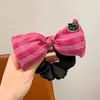 Goma para el pelo tipo crema con flores frescas, nuevo accesorio para coleta floral dulce para mujer