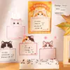 Notas Adhesivas de Gato Lindo Etiquetas para Notas de Estudiante Pegatinas Dibujo Animado Memo Marcadores de Memo de Oficina Pequeño Cuaderno Bloc de Notas
