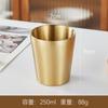 Vaso de agua de doble capa anti-caída de acero inoxidable 304 estilo coreano, vaso para cerveza de restaurante de barbacoa, taza de té, vaso para bebidas, taza pequeña dorada