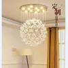 Moderna y creativa lámpara de araña de cristal para sala de estar, diseño esférico simple para comedor, dormitorio, mesita de noche, pasillo y vestíbulo, accesorios de iluminación Zhongshan