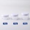 Caixa de creme facial PS 10, 15 e 20g, caixa de pó, embalagem cosmética, garrafa de viagem, sub-garrafa redonda para creme