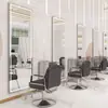 Espelho de Estação para Barbeiro Famoso da Internet Espelho de Salão de Cabeleireiro Espelho Dedicado para Corte de Cabelo de Salão de Cabeleireiro Espelho de Lado Único Montado na Parede Minimalista com Luzes LED
