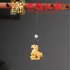 Cadena para Teléfono Llavero Caballo del Zodiaco Sándalo Tallado Artesanal Colgante de Bolsa de Dibujos Animados para Estudiantes para Llevar y Jugar