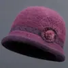 Chapéu de inverno para mulheres de meia-idade e idosas, quente e resistente ao frio, com forro de fleece e espessado, chapéu de algodão