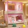 Mosquitero para Cama de Matrimonio Tienda Superior e Inferior Dormitorio Hogar 2025 Nuevo Cortina de Cama Anticaída para Bebé Red de Gasa Integrada
