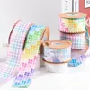 Cinta Floral de Dibujos Animados Impresa a Doble Cara Colorida Cinta para Lazos DIY Accesorios para el Cabello Cinta para Mascotas Decoración
