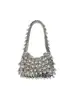 Bolso Tejido a Mano Personalizado de Año Nuevo Dorado Brillante con Lentejuelas Bulingbuling