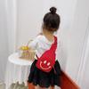 Bolsa de regalo para escuela preescolar viaje de vacaciones Mochila pequeña para niños Bolso de pecho para niña estilo occidental Bolsa para salir cara sonriente de celebridad de internet