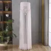 La nueva bota no toma campana redonda de gabinete cubierta redonda para aire acondicionado cubierta para polvo bordado de encaje cortina de aire acondicionado para sala de estar cortina de viento