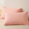 Funda de almohada acolchada, 100% algodón, antiaceite, antisaliva y resistente a la suciedad, nuevo estilo 2026, 100% algodón puro, se vende en pares, con una capa a prueba de sudor y aislante