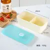 Caixa de Almoço de Plástico Selada Caixa de Conservação para Geladeira Caixa para Congelador Doméstica Caixa de Almoço Quadrada com Compartimentos Caixa de Almoço Portátil para Exterior