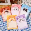 Notas Adhesivas de Gato Lindo Etiquetas para Notas de Estudiante Pegatinas Dibujo Animado Memo Marcadores de Memo de Oficina Pequeño Cuaderno Bloc de Notas