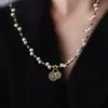 Nuevo Collar con Colgante de Brújula Estilo Mid-Century con Cuentas Nicho de Gama Alta Exquisito Estilo Único Personalizado Moderno Collar para Mujer