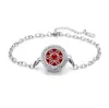 Pulsera de acero titanio con incrustaciones de diamantes calada tipo hilo de aromaterapia para difusión de aceites esenciales Pulsera con patrón de árbol de la vida europeo y americano venta al por mayor