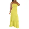 Al320 Vestido de tirantes sin mangas para mujer, estilo bohemio, falda de tarta, falda larga, verano, transfronterizo europeo y americano de Amazon
