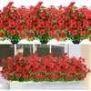 Flor artificial transfronteiriça 7 galhos folhas de eucalipto Amazon nova violeta artificial flor de seda falsa decoração mesa