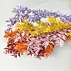 Folhas Ricas Tingidas Únicas Flor Eterna Material Flor Seca Folha Seca Material Decoração de Casamento Atacado em Estoque