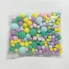 Cor de macaron haste torcida bolsa de material diy atacado pelúcia simulação lã haste dobrável haste torcida material flor