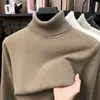 Suéter de punto de invierno estilo Old Money con cuello alto, prenda interior para hombre, cuello alto, suéter interior antibacteriano, camiseta engrosada, ropa para hombre
