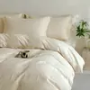Conjunto de quatro peças jacquard 100% algodão de alta qualidade e alta contagem de fios, lençol de cetim 100% algodão simples e luxuoso para cama de 1,8m
