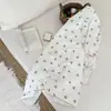 Algodón Clase A seersucker algodón doble crepé tela para toalla de baño pijama 125 gramos 135 ancho 40 hilo de algodón