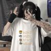 Camiseta de Manga Curta Estilo Novo Transfronteiriço para Mulheres, Design Americano Solto Retrô, Estilo Harajuku High Street Tops de Casal de Meia Manga