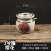 Tarro de Manteca de Cerámica de Alta Temperatura con Color Bajo Esmalte, Tarro de Almacenamiento de Cocina con Tapa y Cuchara, Tarro para Condimentos para Sal y Especias, Estilo Japonés