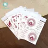 2025 Rikalon Nuevo Pegatina de Tatuaje Transfronteriza Rojo Ladrillo Haina Pegatina para Cara Pegatina para Brazo Pegatina de Tatuaje de Clavícula de Alta Calidad