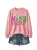 Comercio electrónico transfronterizo de Amazon, sitio europeo, sudadera de moda y divertida para mujer, diseño de copo de nieve de Feliz Navidad, en stock