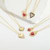 Europa y Estados Unidos súper ventas creativo retro dopamina amor colgante cadena de clavícula nicho clásico moda collar joyería