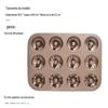Dobradinho 6-em-12-em-um bolo assar bandeja redonda bolo muffin molde forno doméstico pequeno bolo molde ferramenta de cozimento