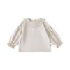 Camisa de Muñeca con Adorno de Encaje para Niñas Qiu Duo Meng 2026 Nueva Prenda Casual de Manga Larga para Bebés de Primavera y Otoño