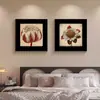 Pintura Decorativa de Restaurante Francés de Lujo Estilo Medieval, Arte de Pared para Cabecera Estilo Artístico, Arte de Nicho Pintura Colgante Floral para Sala de Estar