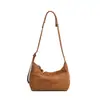 Bolsa de Hombro Tote Plegada Vintage Maillard de Gran Capacidad para el Trabajo 2026 Nueva Tendencia Bolso de Cuero Genuino para Mujer
