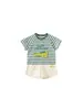 ¡Envío gratis! Nuevo conjunto de ropa de verano para niños: Camiseta a rayas y shorts, atuendo casual para bebés niños, conjunto de dos piezas para niños
