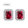 Pendientes Cuadrados de Plata de Ley S925 para Mujer, Estilo Avanzado, Sencillo, Lujo Ligero, Color Paloma Rojo Azul Verde, Joyería de Plata Europea y Americana